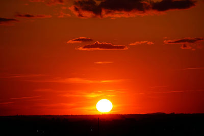 Scenic view of dramatic sky during sunset