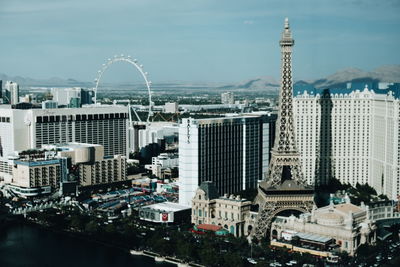 Aerial view of buildings in city