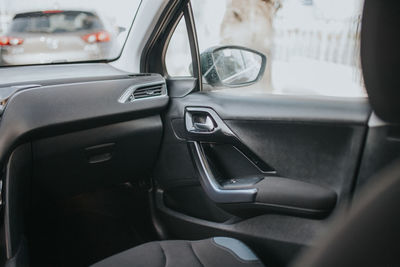 Interior of car