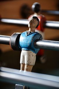 Close-up of foosball