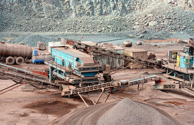 Machineries at open-pit mine