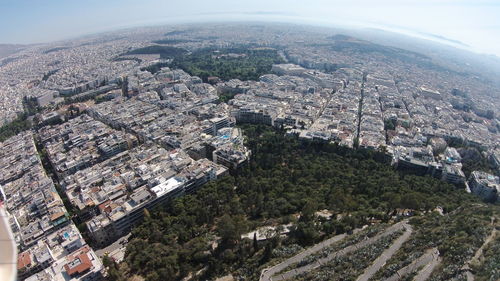 High angle view of cityscape