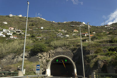 View of road leading to mountain