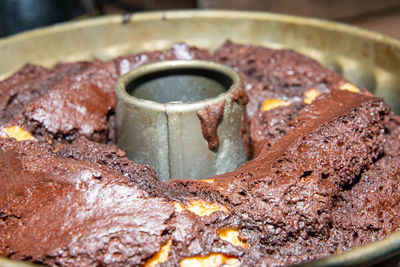 Close-up of food on barbecue grill