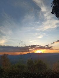 Scenic view of field against sky during sunset