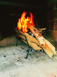 Bonfire on wood