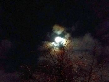 Low angle view of moon at night