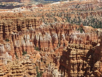 Aerial view of rock formations