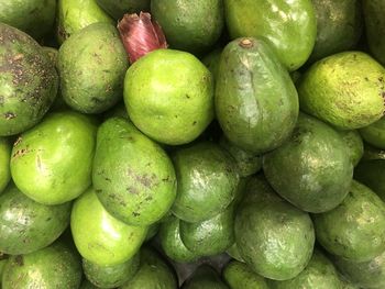 Full frame shot of lemons for sale in market