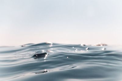 Surface level of water against sky