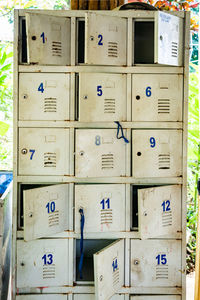 Full frame shot of plastic containers