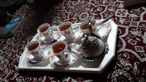 Coffee cup on table