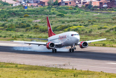 Airplane on runway