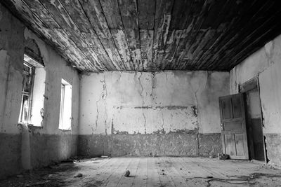 Interior of abandoned building