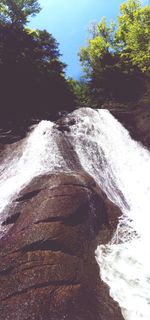 Scenic view of waterfall