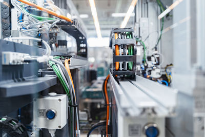 Intricate machinery inside modern factory, stuttgart, germany