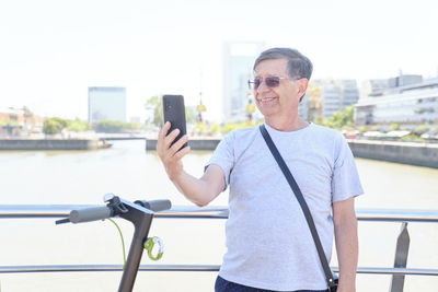 Young man using mobile phone