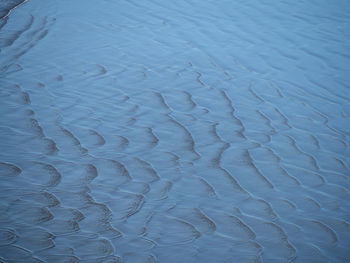 Water rippled on the sandy shore in new brighton