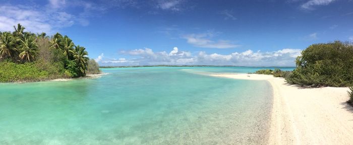 Scenic view of tropical beach