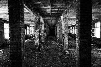 Interior of abandoned building