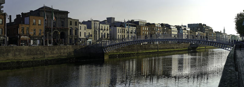 Bridge over river in city