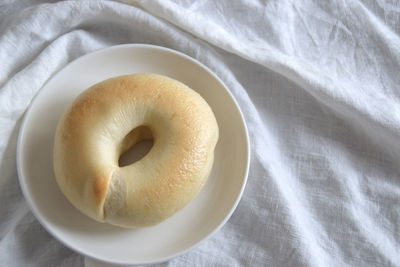 High angle view of bread on table