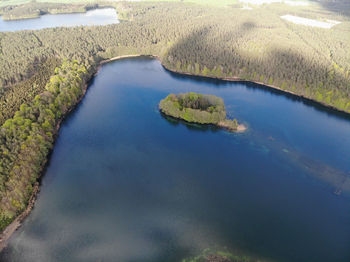 High angle view of beach