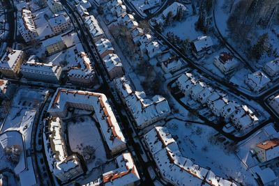 High angle view of cityscape