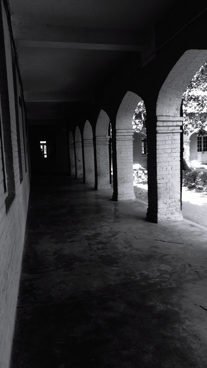 INTERIOR OF EMPTY CORRIDOR