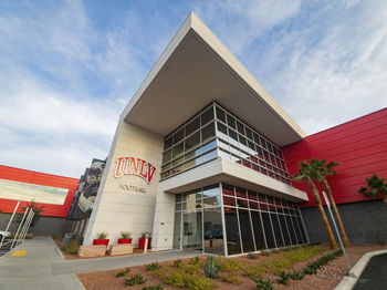 Low angle view of building against sky