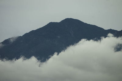 Low angle view of mountain against sky