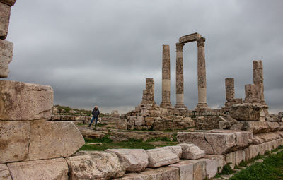 View of historical building against cloudy sky