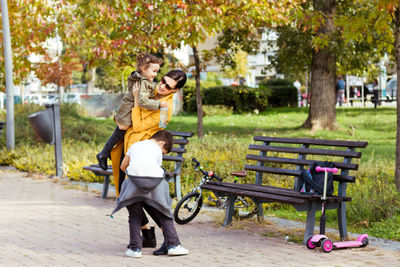 Full length of women in park