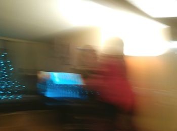 Defocused lights at night