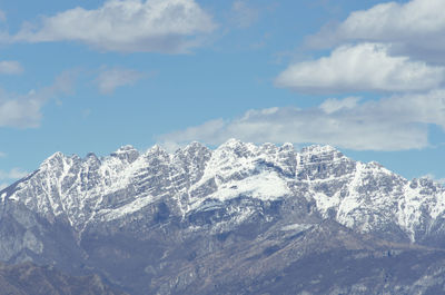 Snowcapped mountains against sky