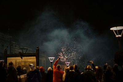 Group of people at music concert
