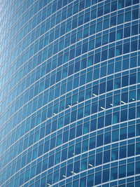 Full frame shot of modern glass building