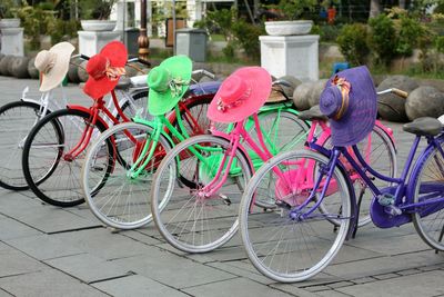 Bicycle parked in city