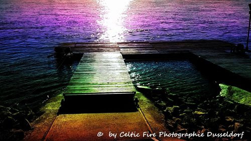 View of pier in sea