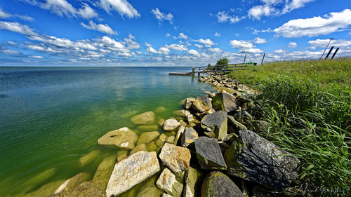 Scenic view of sea against sky