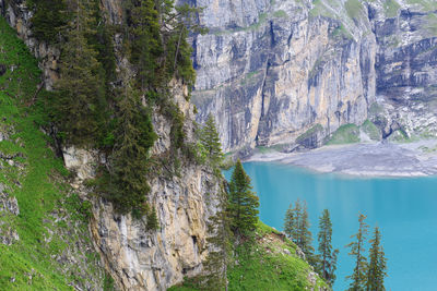 Scenic view of lake amidst trees