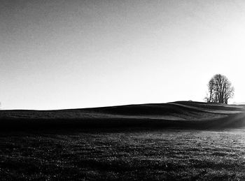 Landscape against clear sky
