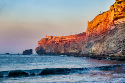 The cliffs in portugal near nazare