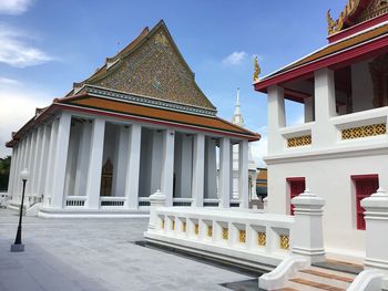 Low angle view of buildings against sky