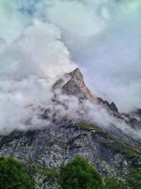 Scenic view of rocky mountain against sky