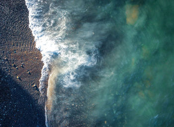 High angle view of sea