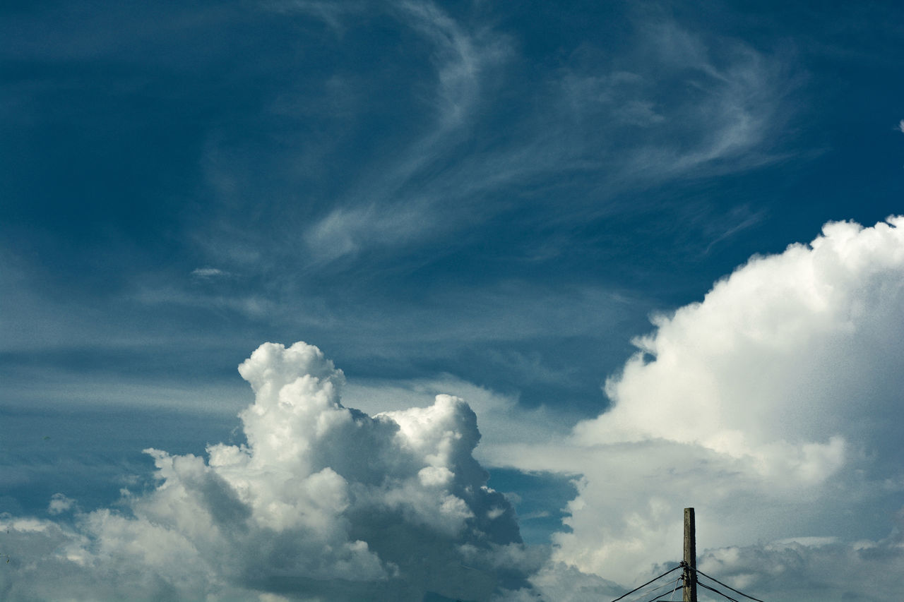 sky, cloud - sky, nature, day, beauty in nature, no people, low angle view, scenics, outdoors, blue, tranquility, sky only