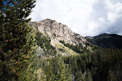 Low angle view of mountain against sky