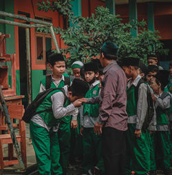 Portrait of a student at an islamic school