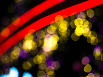 Defocused image of illuminated lights